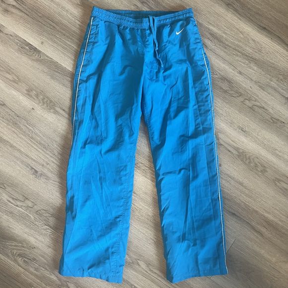 Nike Other - Vintage Nike Windbreaker Track Pants Baggy Y2K Lined Nylon Blue Teal Size Medium